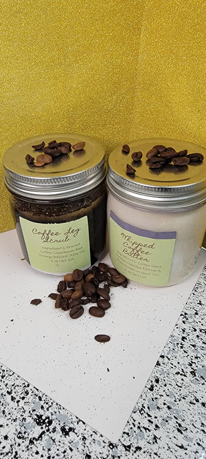 Coffee Scrub and Whipped Coffee Body Butter